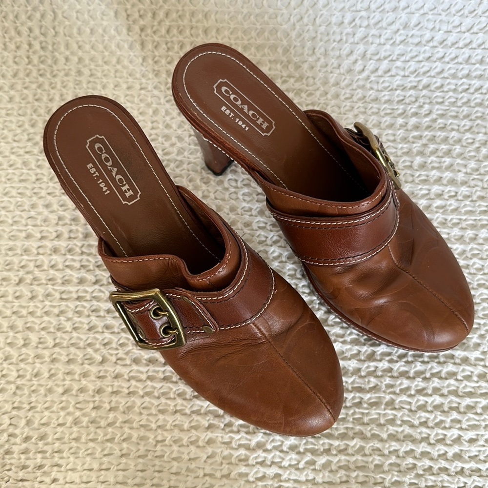 Coach clogs/mules- candance